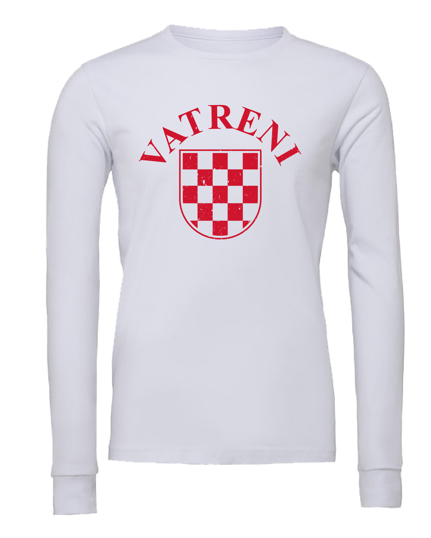 VATRENI Unisex Long Sleeve T-Shirt WHITE/RED