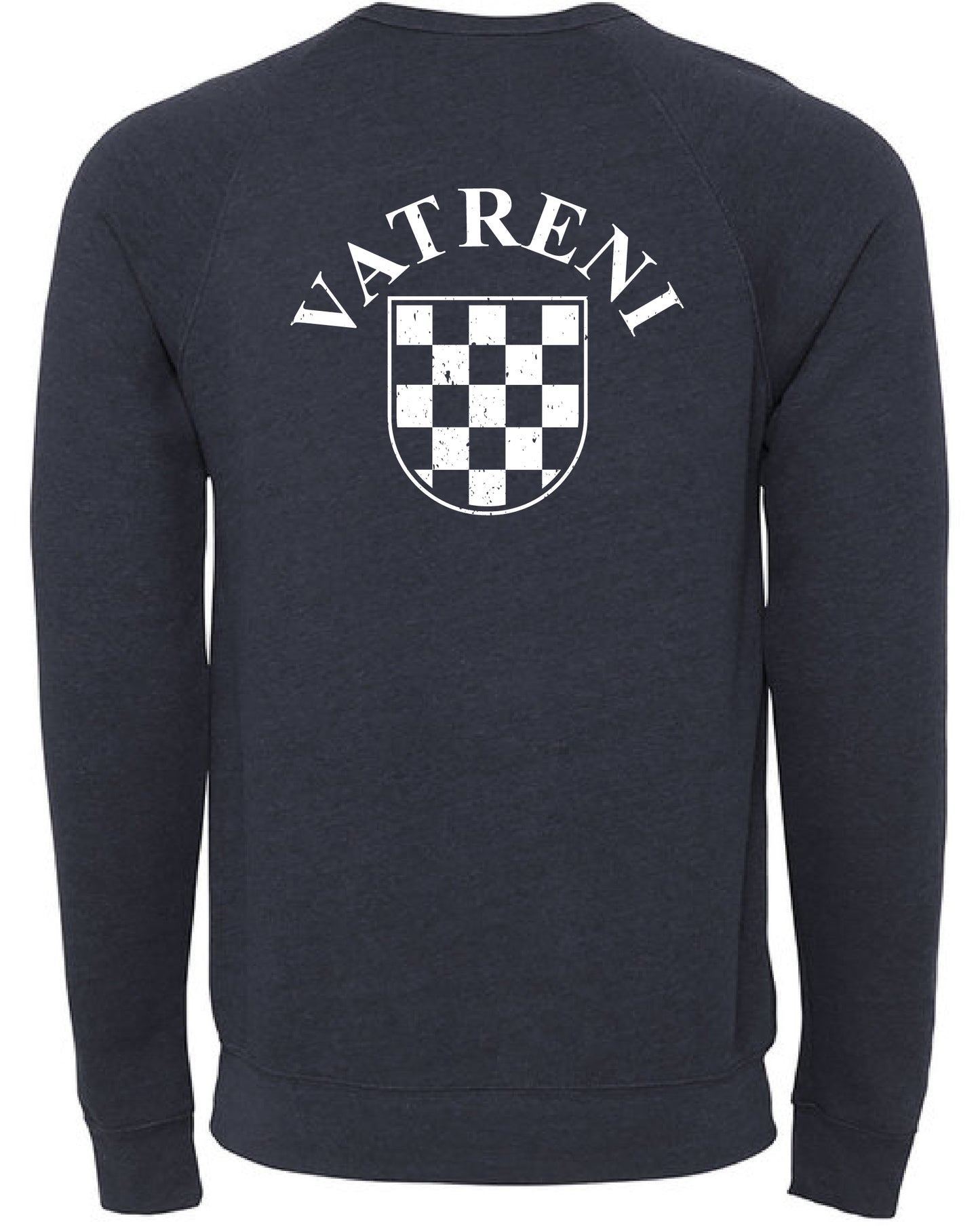 Double Fire Unisex Crewneck Sweatshirt- BLUE-WHITE