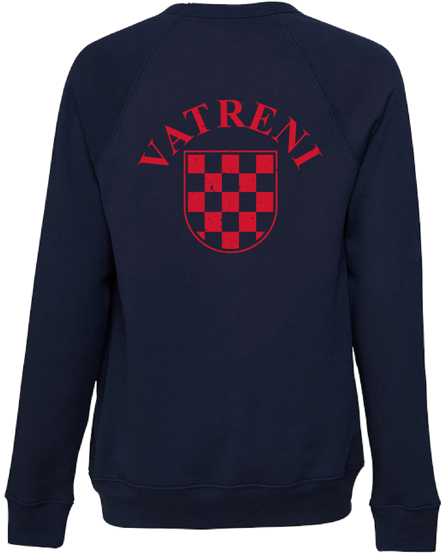Double Fire Unisex Crewneck Sweatshirt- NAVY/RED