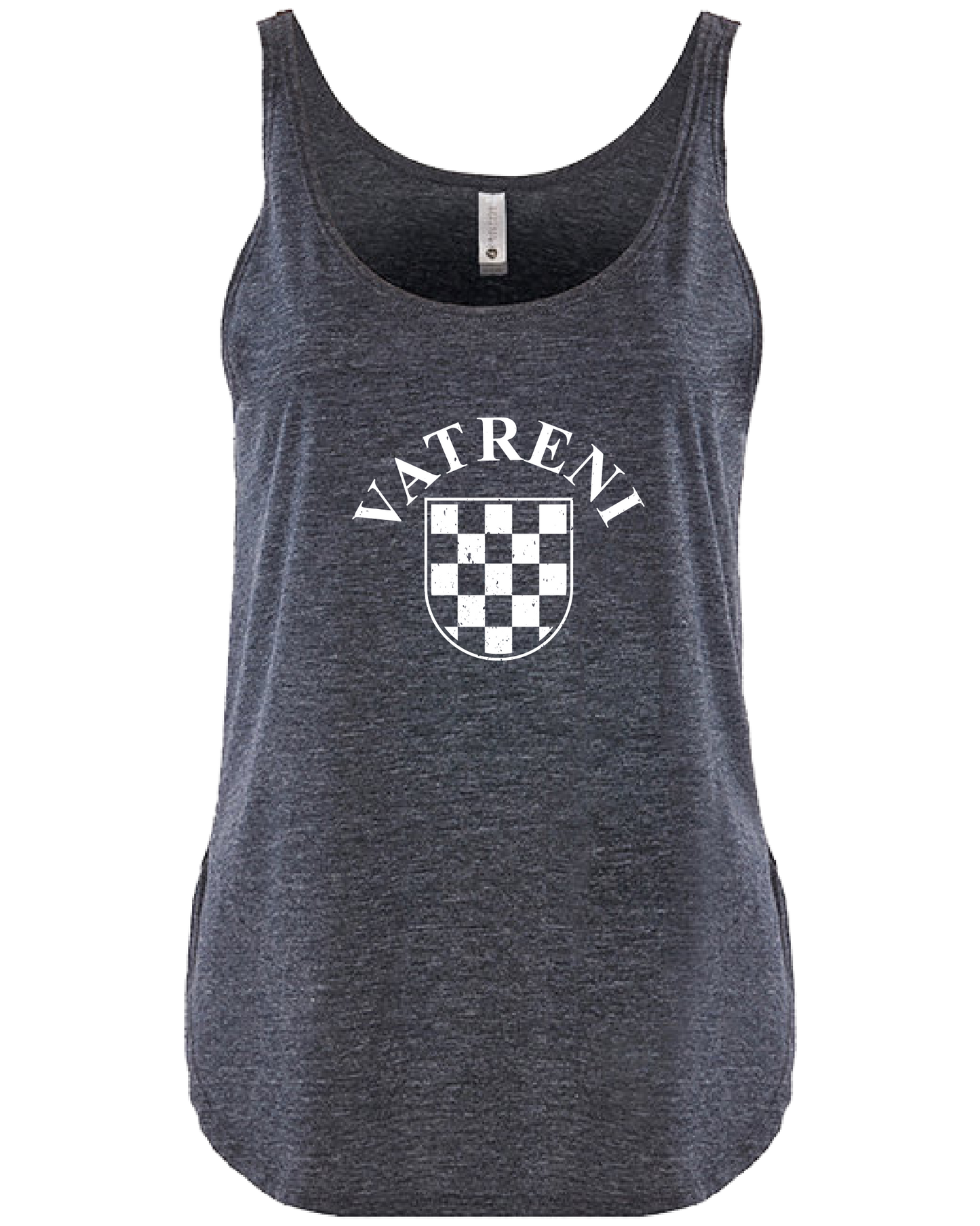 VATRENI Women's Flowy Tank Top- Antique BLUE-WHITE
