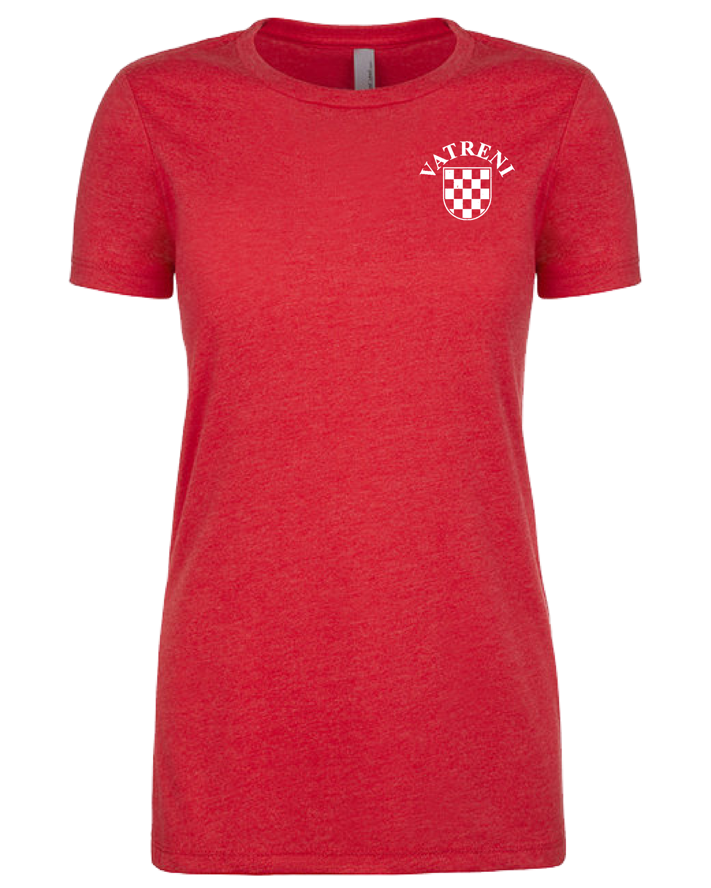 Double Fire Women's Crewneck T-Shirt- RED/WHITE