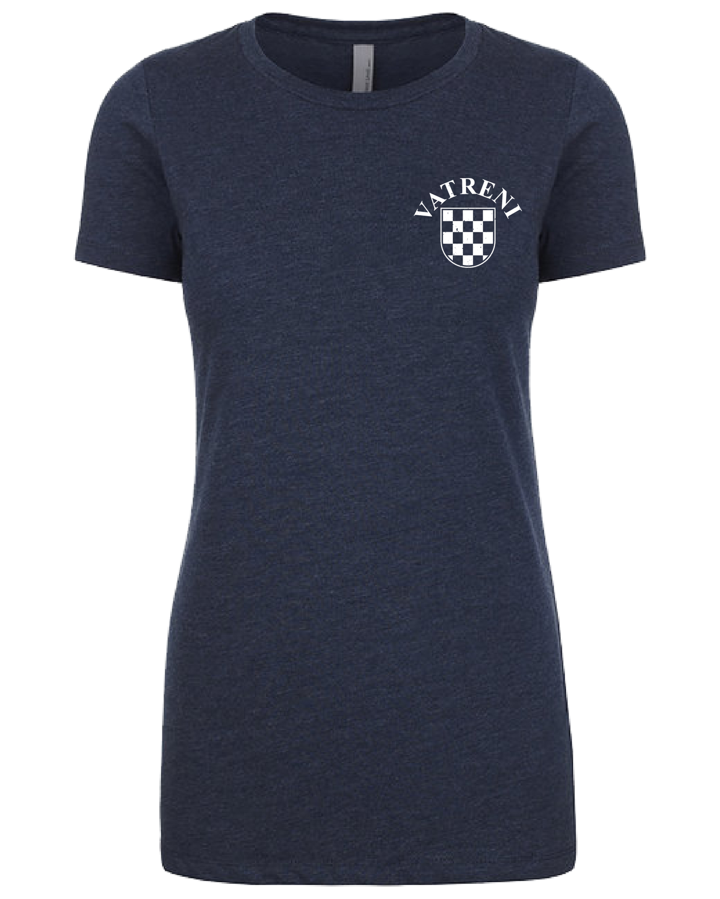 Double Fire Women's Crewneck T-Shirt- MIDNIGHT/WHITE