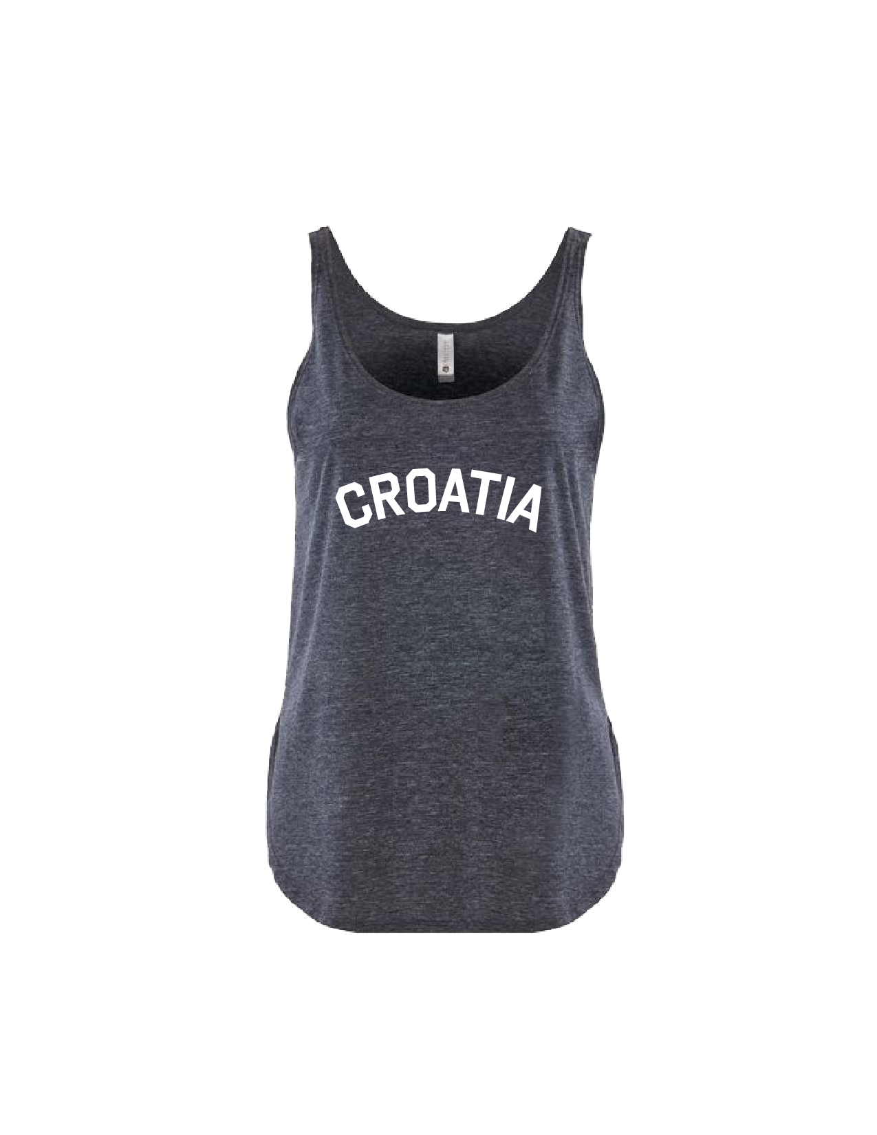 CROATIA Women's Flowy Tank Top- Antique BLUE-WHITE