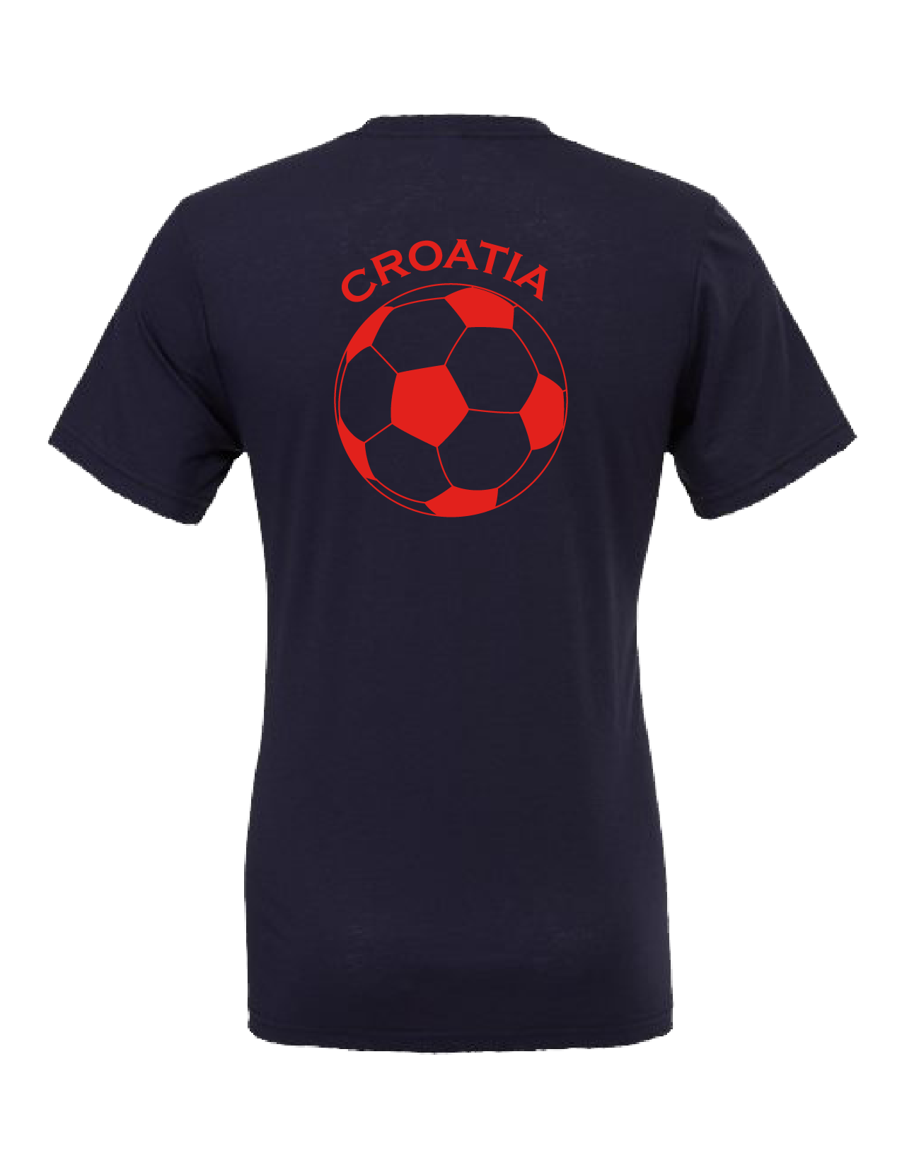 SOCCER BALL-HR- Unisex Short Sleeve T-Shirt- WHITE-RED