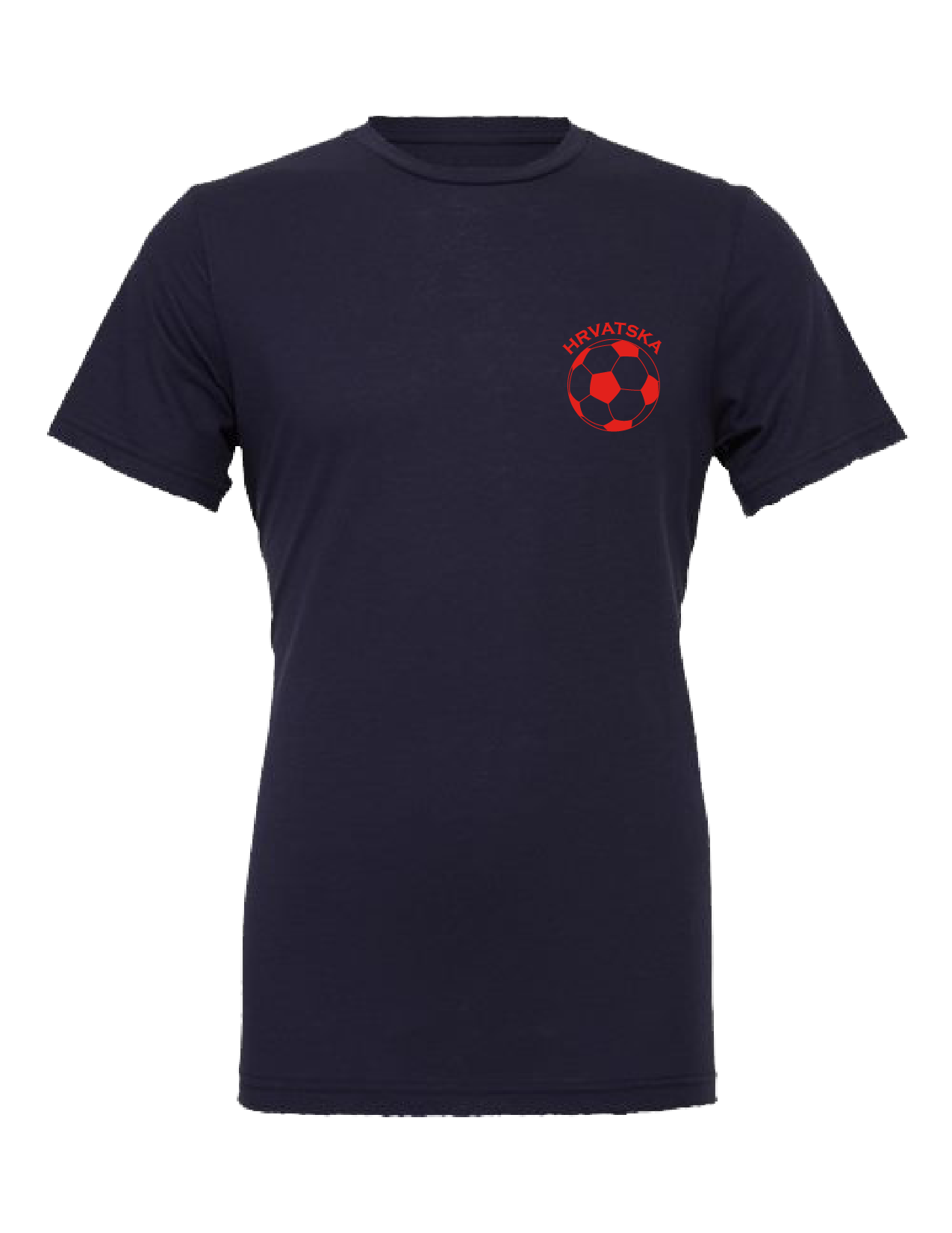 SOCCER BALL-HR- Unisex Short Sleeve T-Shirt- NAVY-RED