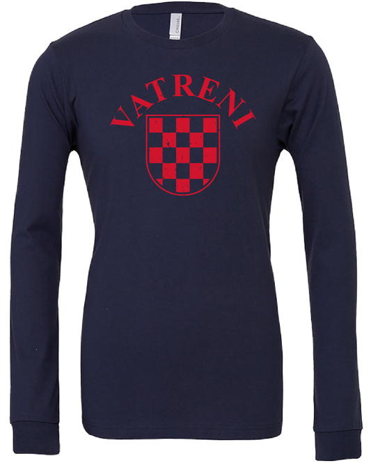 VATRENI Unisex Long Sleeve T-Shirt NAVY-RED