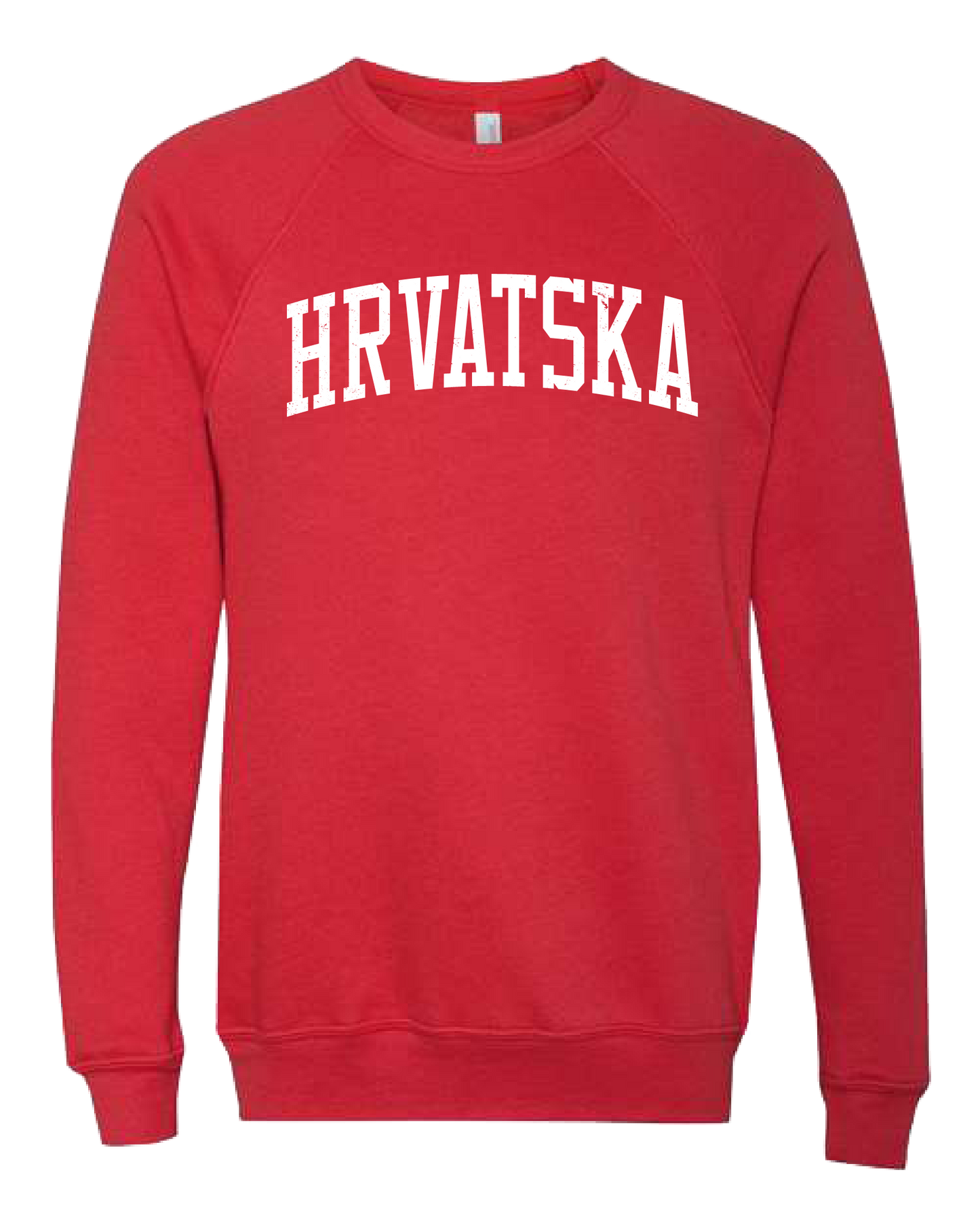 HRVATSKA Unisex Crewneck Sweatshirt- RED/WHITE