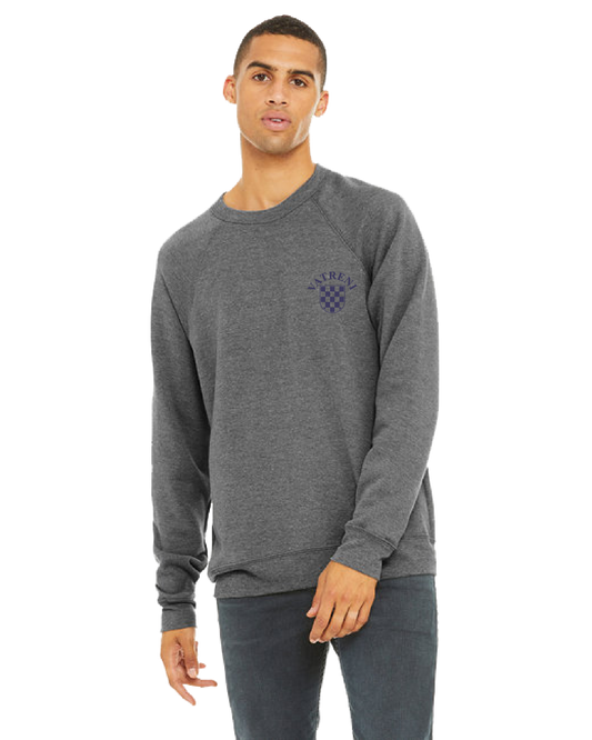 Double Fire Unisex Crewneck Sweatshirt- GRAY/BLUE