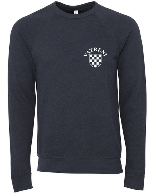 Double Fire Unisex Crewneck Sweatshirt- BLUE-WHITE