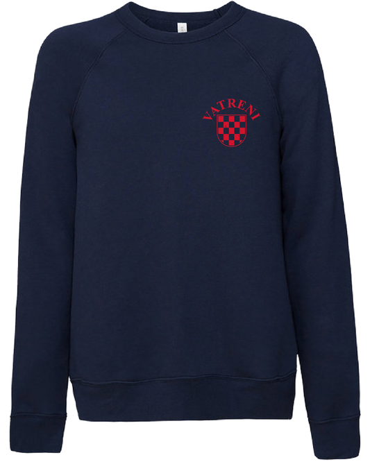 Double Fire Unisex Crewneck Sweatshirt- NAVY/RED
