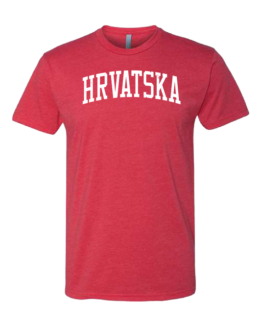 HRVATSKA Unisex Short Sleeve T- RED/WHITE