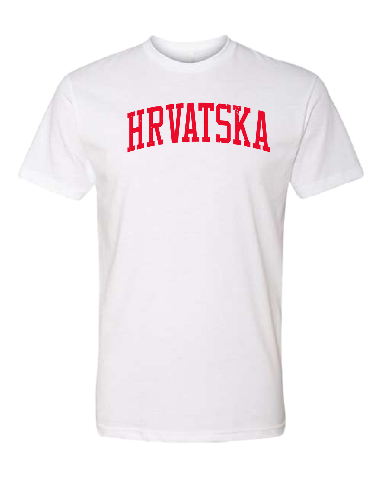 HRVATSKA Unisex Short Sleeve T- WHITE/RED