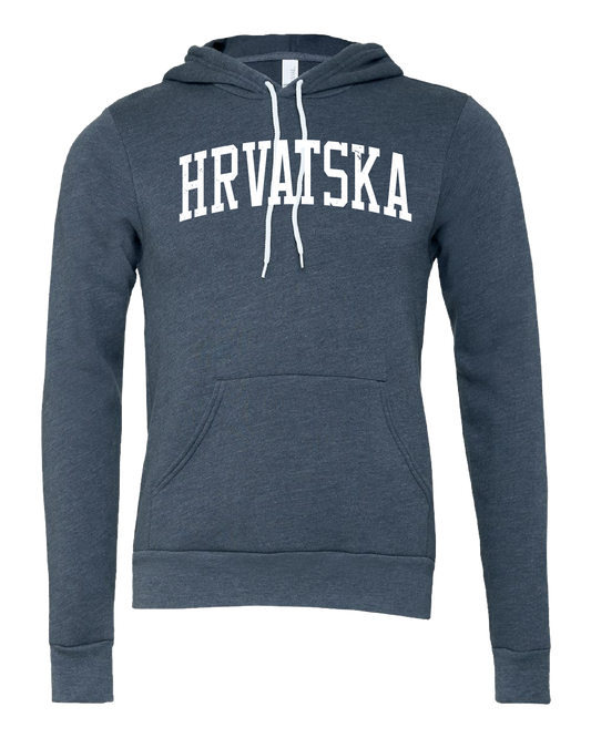 Copy of HRVATSKA Unisex Pullover Hooded Sweatshirt- BLUE/WHITE