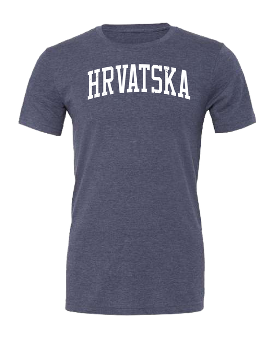 HRVATSKA Unisex Short Sleeve T- BLUE/WHITE