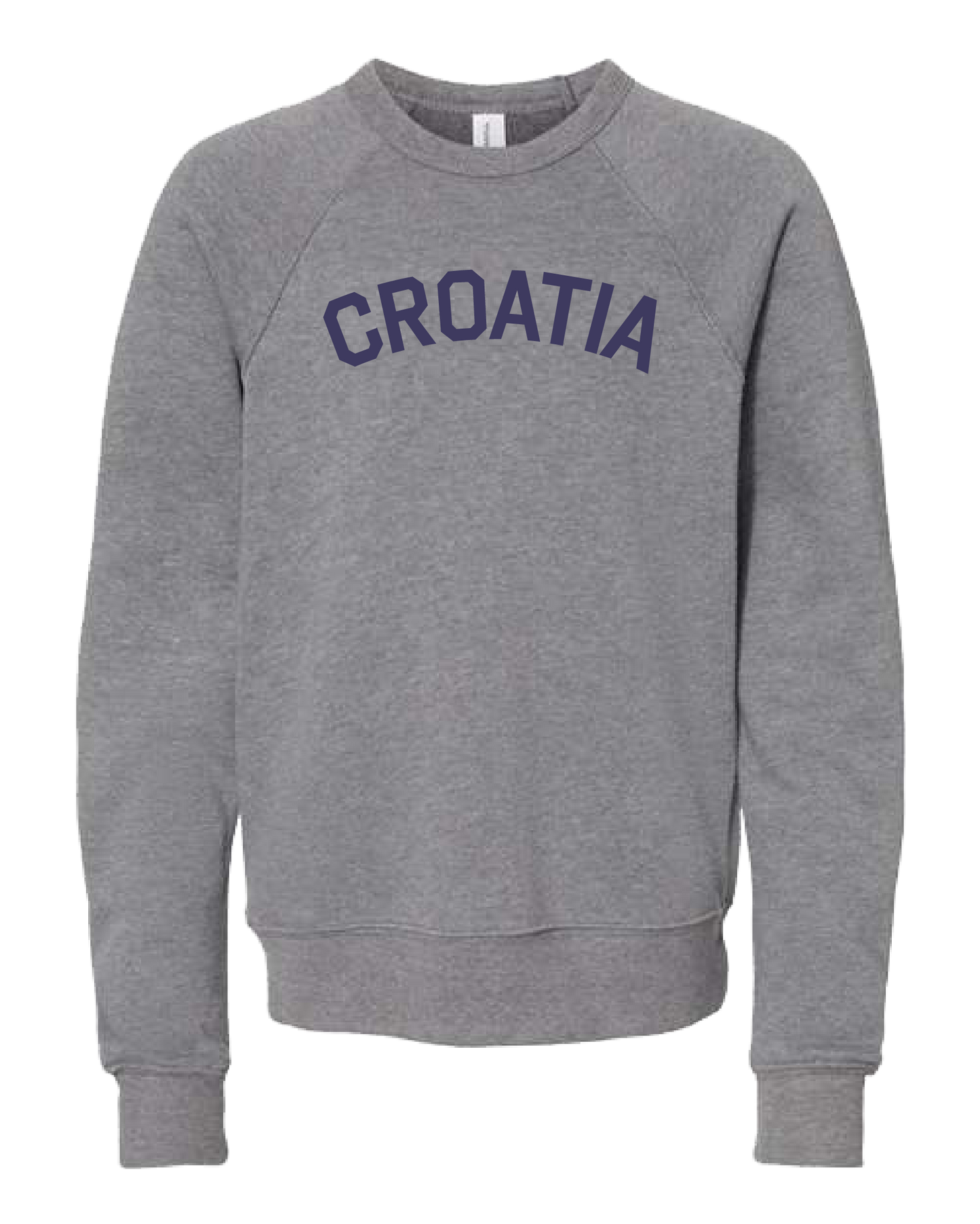 CROATIA Unisex Crewneck Sweatshirt- GRAY/BLUE