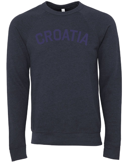 CROATIA Unisex Crewneck Sweatshirt- BLUE-BLUE