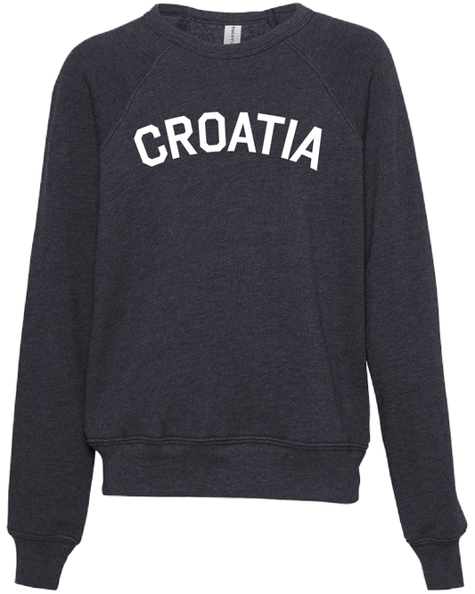 CROATIA YOUTH/TODDLER Crewneck Sweatshirt- BLUE/WHITE