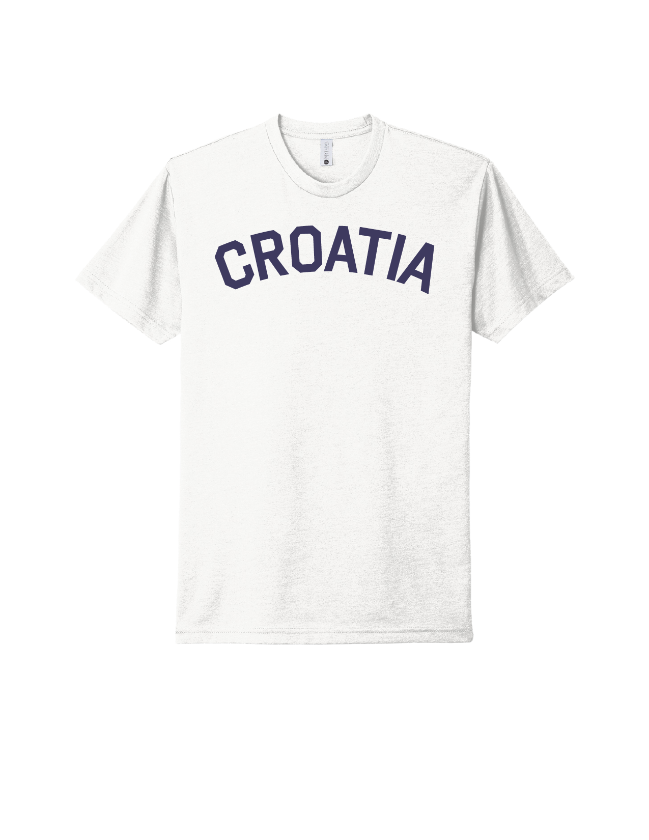 CROATIA Unisex Short Sleeve T- Shirt WHITE-BLUE