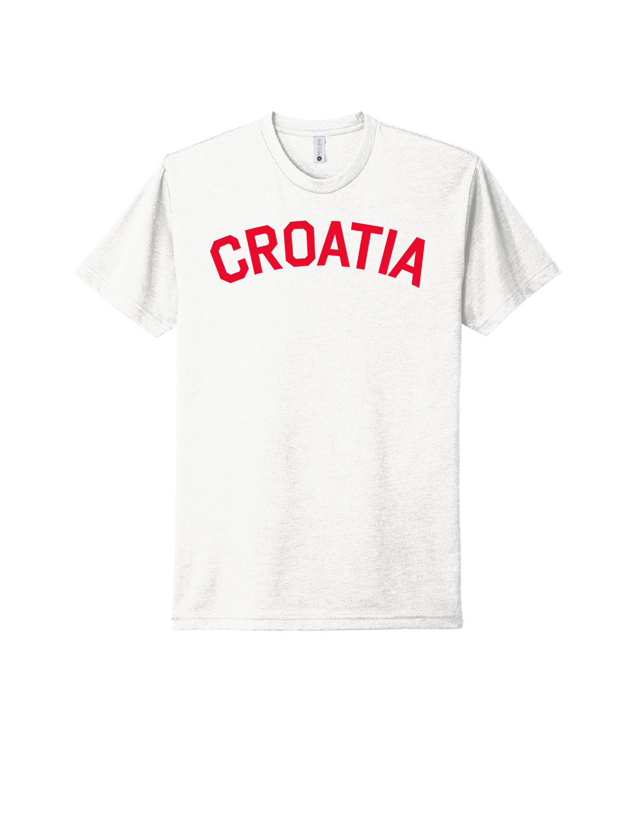 CROATIA Unisex Short Sleeve T- Shirt WHITE-RED