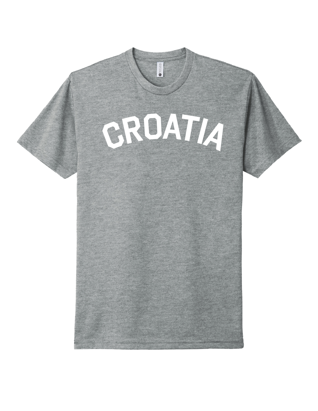 CROATIA Unisex Short Sleeve T- Shirt GRAY-WHITE