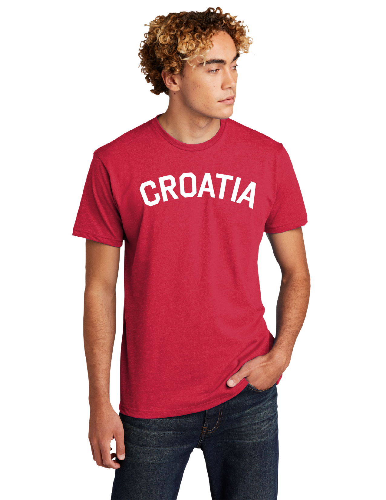 CROATIA Unisex Short Sleeve T- Shirt RED/WHITE