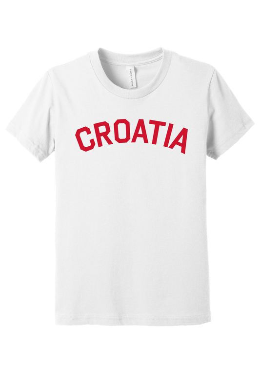 CROATIA YOUTH/TODDLER Short Sleeve T- WHITE-RED