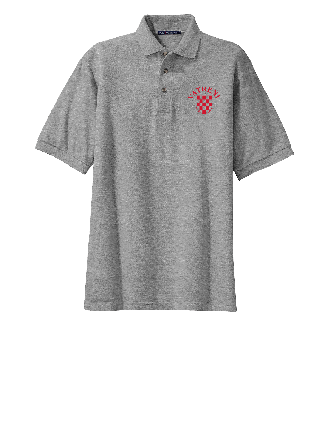 Classic Polo Shirt- OXFORD/RED