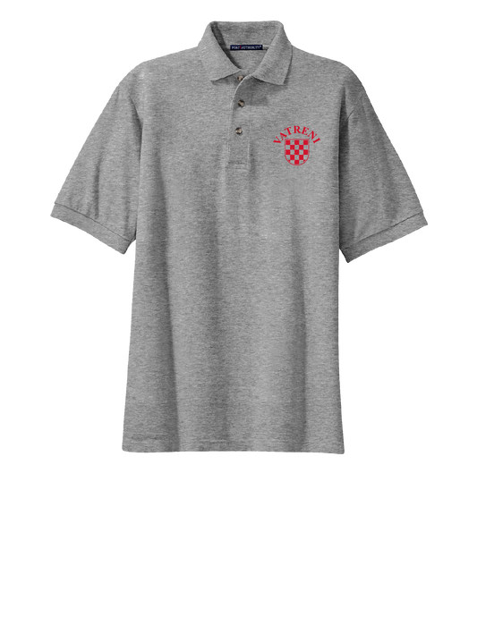 Classic Polo Shirt- OXFORD/RED