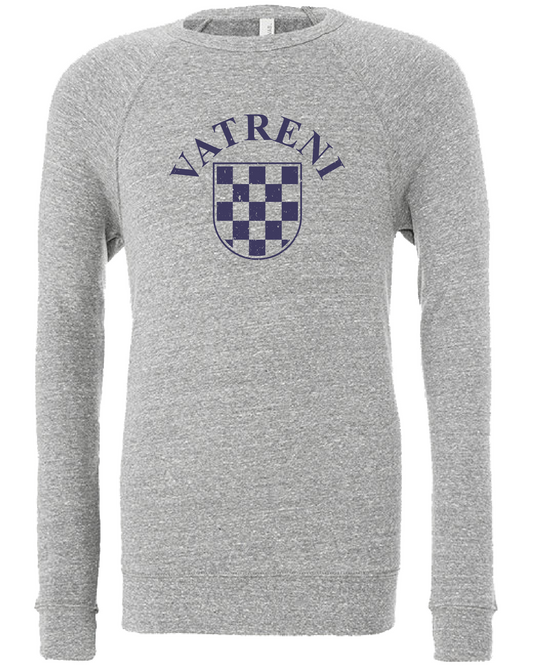 VATRENI Unisex Crewneck Sweatshirt- GRAY/BLUE