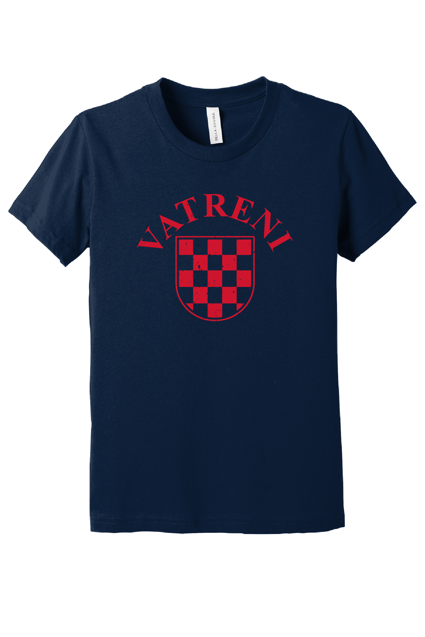 VATRENI Unisex Short Sleeve T-Shirt NAVY-RED