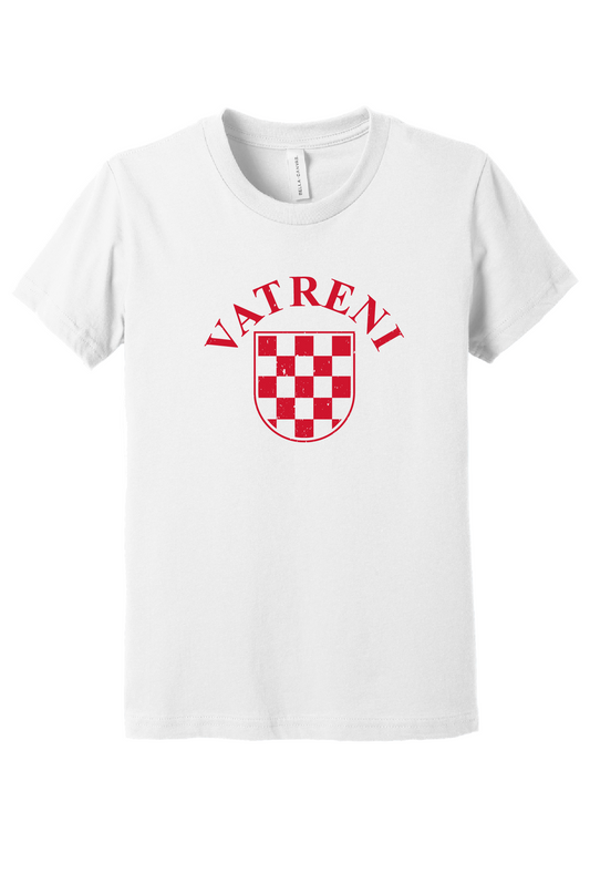 VATRENI Unisex Short Sleeve T-Shirt WHITE-RED